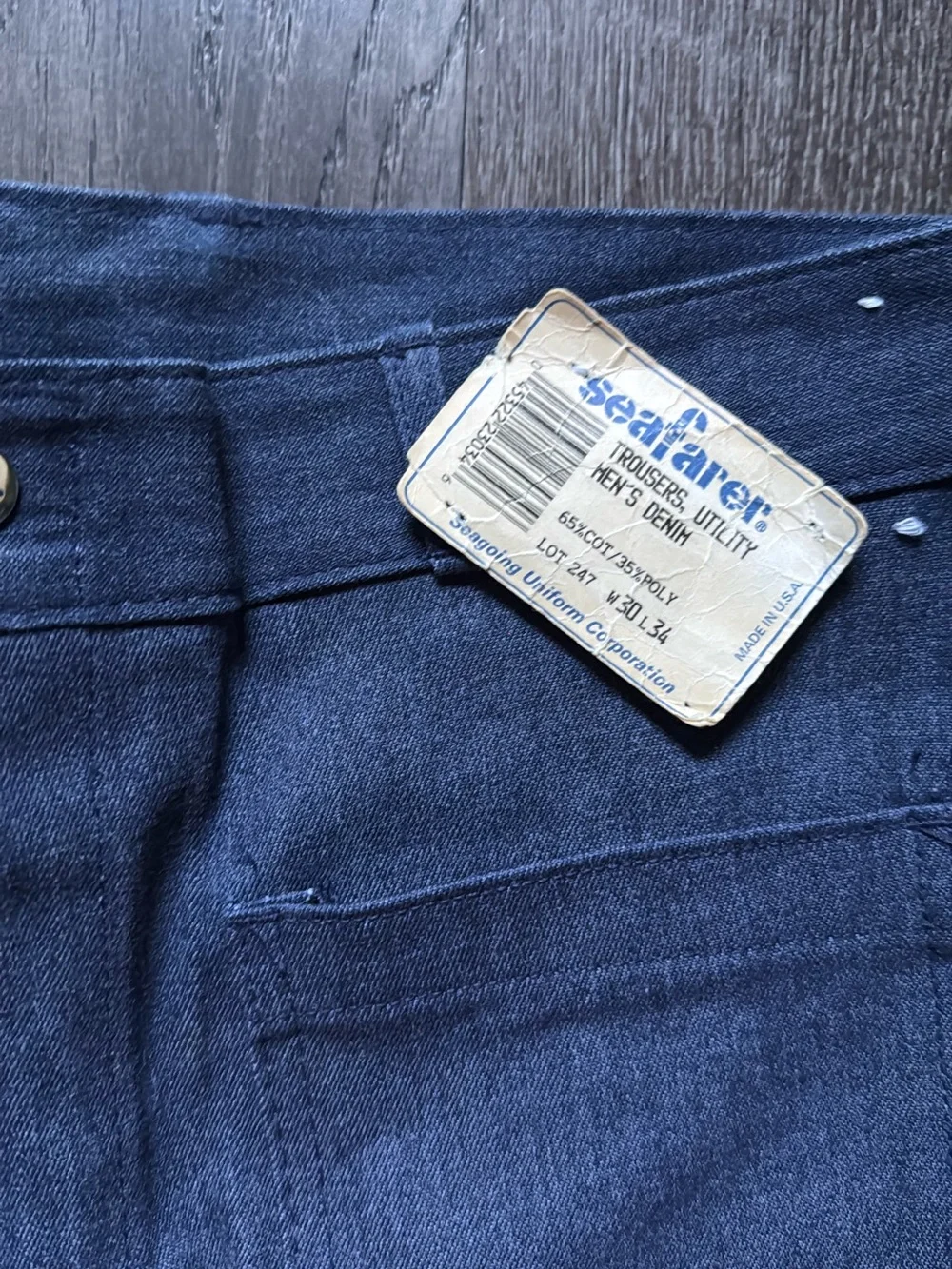 Vintage Dark Blue Wide Leg Jeans